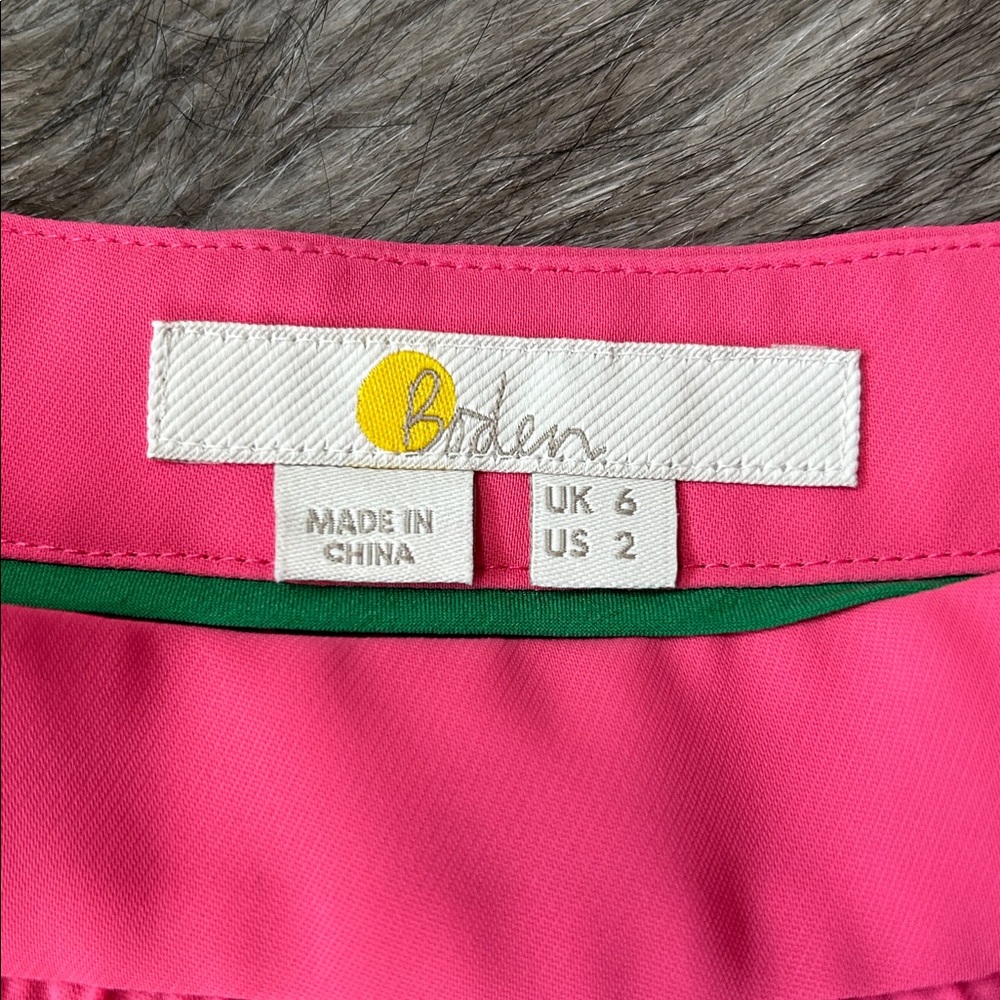 Boden Kristen Pink Midi Pleated Skirt Women’s 2 Valentines Feminine Romantic - Picture 7 of 9